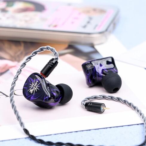 شاشة كيوي إيرز الرباعية داخل الأذن، سماعة أذن 2DD+2BA Hybrid IEM، سماعات أذن سلكية HiFi، شاشة استوديو في الأذن مع غلاف من الراتنج مصنوع يدويًا، كابل IEM قابل للفصل للاعبي الموسيقى عشاق الموسيقى in Kuwait