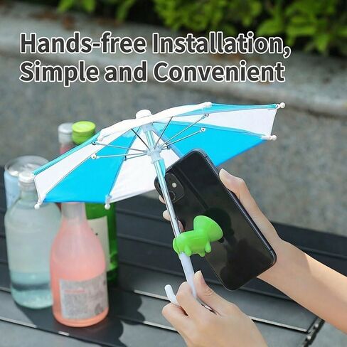Phone Sunshade Umbrella Foldable UV Block Anti-Glare for Beach, Photography, Videography, Outdoor Travel, Black in Kuwait