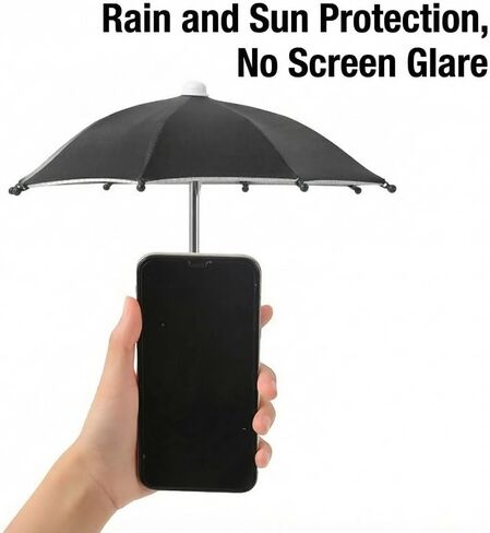Phone Sunshade Umbrella Foldable UV Block Anti-Glare for Beach, Photography, Videography, Outdoor Travel, Black in Kuwait