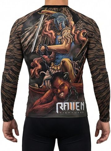 Men's Archangel MMA BJJ Rash Guard Black in Saudi Arabia