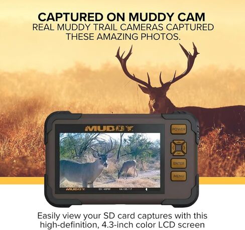 قارئ أو عارض بطاقات SD من MUDDY مع حزمة شاشة LCD مقاس 4.3 بوصة مع بطاقة ذاكرة Ultra SDHC UHS-I سعة 32 جيجابايت (12 حزمة) وقارئ بطاقات عالي السرعة الكل في واحد (14 عنصرًا) in Kuwait