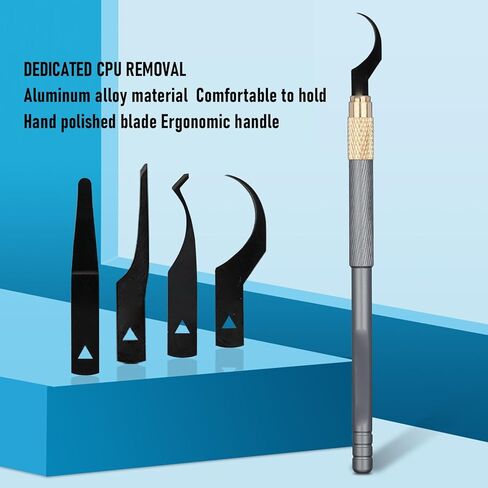 CUIFATI Chip Repair Set, 4 Blades Aluminum Alloy Handle with Pure Copper Locking Mechanism, for Motherboard IC CPU Hard Drive Disassembly Glue Removal Cleaning in Kuwait