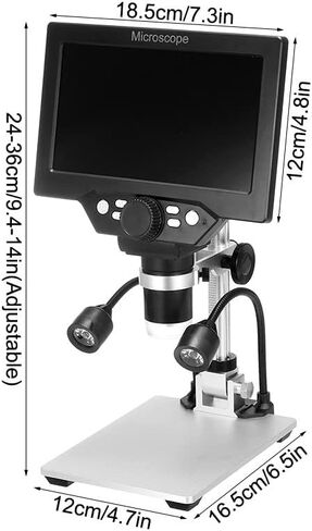 مجموعة المجهر G1200 1200X مجهر للفيديو 7 بوصة LCD 12MP أداة المكبر شرائح المجهر البصري in Kuwait