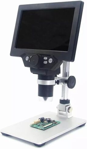 مجهر G1200 مجهر الكتروني 12MP 7 بوصة قاعدة كبيرة شاشة LCD 1-1200X أداة مكبرة in Kuwait