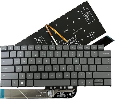 GinTai Laptops US Keyboard Backlit Replacement for Dell Vostro 5310 5320 5410 5415 / Latitude 3320 3420 (Gray) in Kuwait