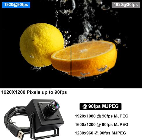 كاميرا USB بمصراع عالمي 90 إطارًا في الثانية، كاميرا ويب UVC عالية السرعة 1200 بكسل مع عدسة FOV M12 ضيقة مقاس 16 مم، التوصيل والتشغيل للطابعة ثلاثية الأبعاد، أرجوحة الجولف، الرؤية الصناعية، المسح الضوئي وكاميرا Lightburn Zero Motion Blur in Kuwait