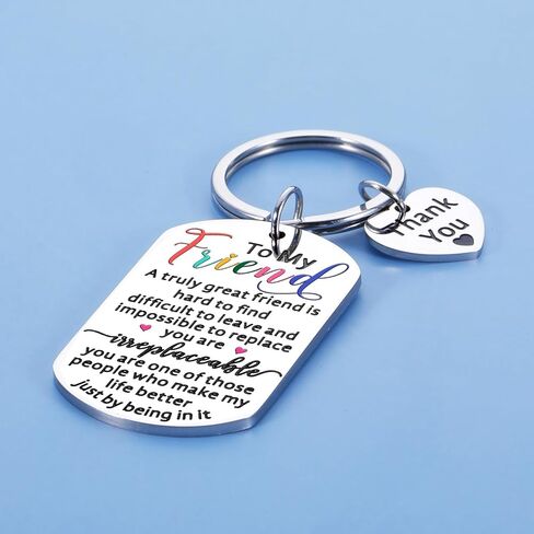 GGOJAGST Gifts for Best Friend Birthday Gifts for Women Valentines Graduation Gifts for Friend Sentimental Keychain Friendship Gift for Him Her Thank You Gift for Friend Coworker Bestie Sister in Saudi Arabia