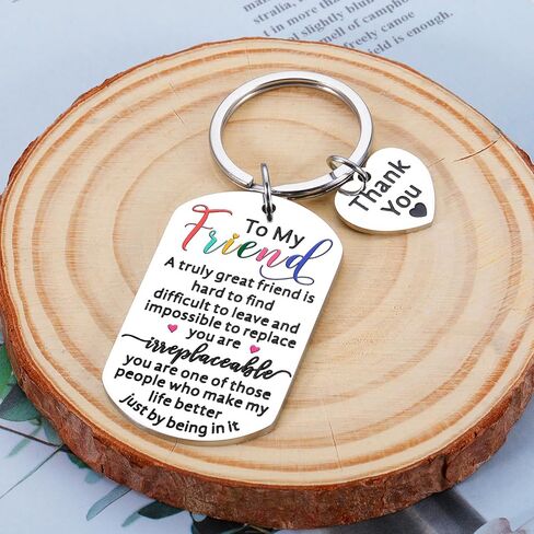 GGOJAGST Gifts for Best Friend Birthday Gifts for Women Valentines Graduation Gifts for Friend Sentimental Keychain Friendship Gift for Him Her Thank You Gift for Friend Coworker Bestie Sister in Saudi Arabia