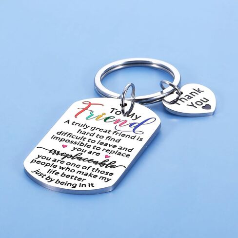 GGOJAGST Gifts for Best Friend Birthday Gifts for Women Valentines Graduation Gifts for Friend Sentimental Keychain Friendship Gift for Him Her Thank You Gift for Friend Coworker Bestie Sister in Saudi Arabia