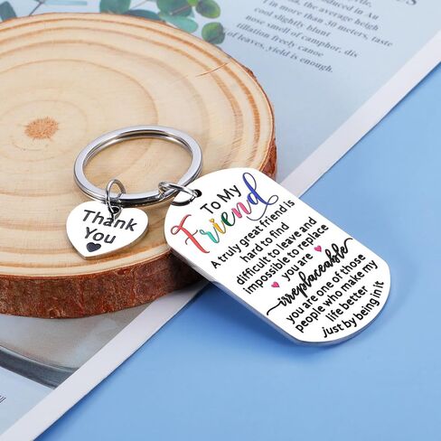 GGOJAGST Gifts for Best Friend Birthday Gifts for Women Valentines Graduation Gifts for Friend Sentimental Keychain Friendship Gift for Him Her Thank You Gift for Friend Coworker Bestie Sister in Saudi Arabia