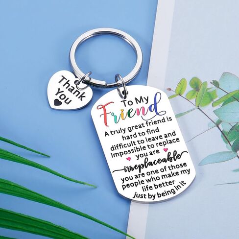 GGOJAGST Gifts for Best Friend Birthday Gifts for Women Valentines Graduation Gifts for Friend Sentimental Keychain Friendship Gift for Him Her Thank You Gift for Friend Coworker Bestie Sister in Saudi Arabia