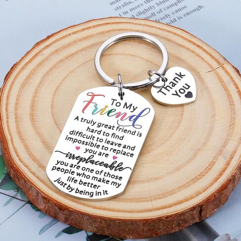 GGOJAGST Gifts for Best Friend Birthday Gifts for Women Valentines Graduation Gifts for Friend Sentimental Keychain Friendship Gift for Him Her Thank You Gift for Friend Coworker Bestie Sister in Saudi Arabia