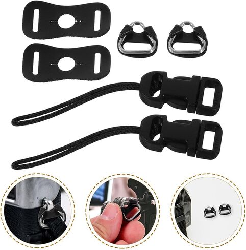 Camera Strap Connectors and Triangle Split Rings Replacement Set with Leather Protector Covers and Thick Buckles for Dslr and Mirrorless Cameras Travel Portable Lanyard Attachments in Kuwait