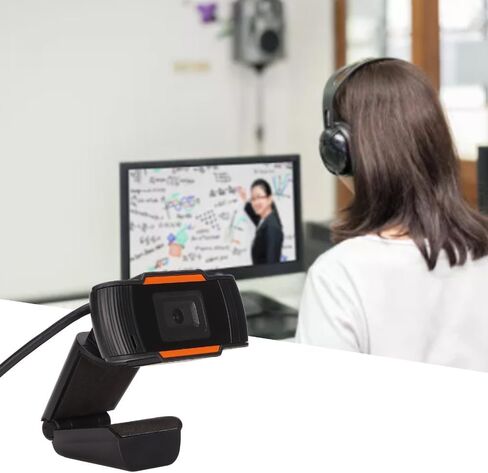 كاميرا ويب بدقة 1080 بكسل مع ميكروفون - كاميرا كمبيوتر USB بمعدل 30 إطارًا في الثانية للبث المباشر، وكاميرا ويب عالية الدقة قابلة للدوران للاجتماعات عبر الإنترنت in Kuwait
