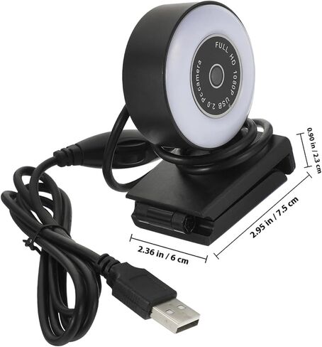 كاميرا ويب USB HOMSFOU 1080p مع ميكروفون للتوصيل والتشغيل، كاميرا كمبيوتر ذكية للمكتب والبث المباشر، كاميرا ويب عالية الوضوح متوافقة مع Windows Dc5.00 الجهد الكهربي in Kuwait
