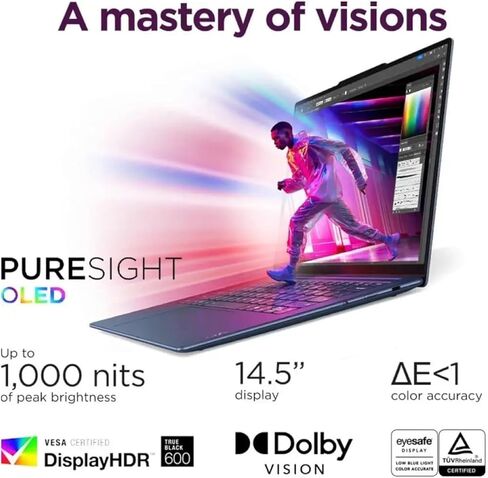 Lenovo Yoga Slim 7X 3K OLED Touchscreen Laptop, 14.5" 1000 nits Display, Snapdragon X Elite 12-Core NPU Copilot+ PC, 16GB RAM, 1TB SSD + 500GB Portable Drive, WiFi 7, Backlit, Stylus Pen, Win 11 Pro in Saudi Arabia