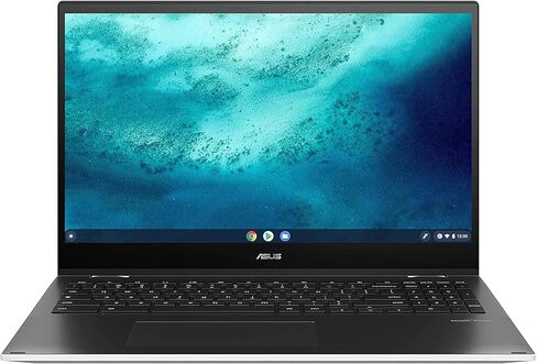 ASUS Chromebook Flip CX5، شاشة لمس 15.6 بوصة عالية الدقة NanoEdge تعمل باللمس، Intel® Core™ i3-1115G4، 128 جيجابايت PCIe SSD، 8 جيجابايت رام، لوحة مفاتيح بإضاءة خلفية، Wi-Fi 6، نظام تشغيل Chrome، CX5500FEA-DS31T (متجدد) in Kuwait