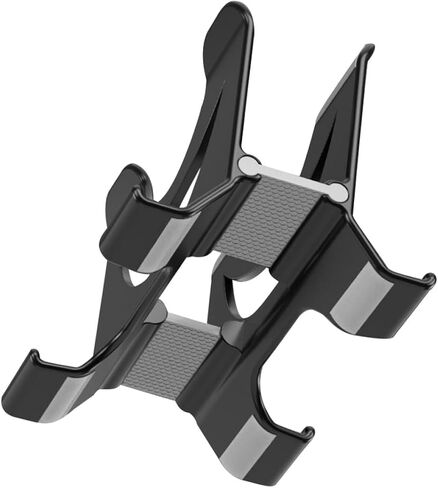 ULTECHNOVO Vertical Laptop Stand for Desk, Portable Notebook Holder with Cooling Ventilation, Black Compact Riser Suitable for Home Office and Travel Use in Kuwait