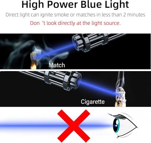 High Power Blue Rechargeable LED Outdoor Flashlight, 6 Light Modes, Zoomable and Waterproof, Perfect for Camping, Hiking, and Fishing (Battery) in Kuwait