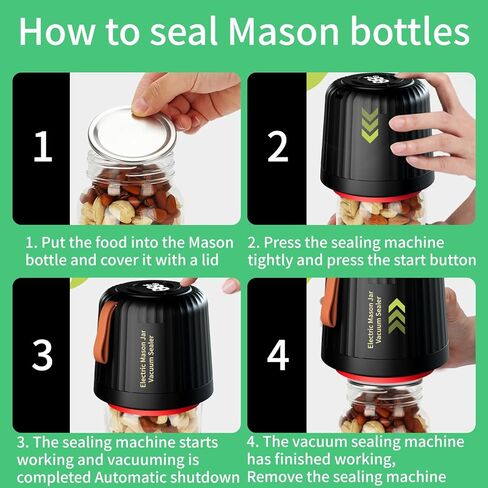 YEIO Mason Jar Sealer and Accessory Hose Compatible with FoodSaver Vacuum, a Manual Portable Pump Can Opener, Kit for Ball Regular & Wide-Mouth, kitchen Tools, White in Saudi Arabia