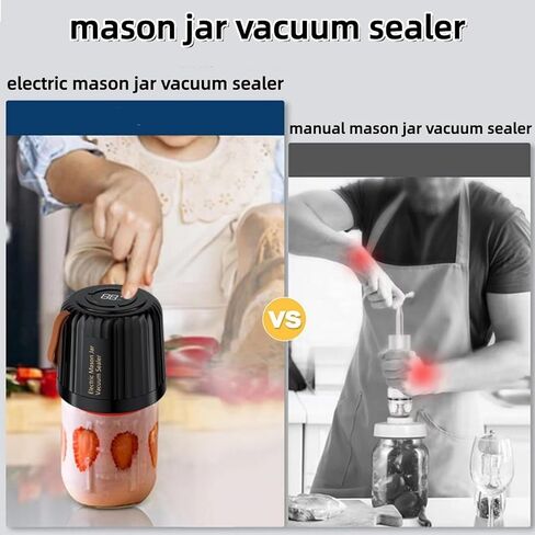 YEIO Mason Jar Sealer and Accessory Hose Compatible with FoodSaver Vacuum, a Manual Portable Pump Can Opener, Kit for Ball Regular & Wide-Mouth, kitchen Tools, White in Saudi Arabia