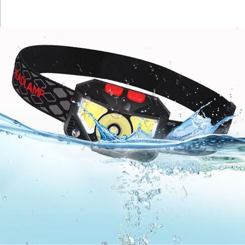 Headlamp Rechargeable, Super Bright Motion Sensor LED Head Lamp Flashlight, 8 Modes for Camping & Hiking Gear Essentials, IP65 Waterproof Headlight, Red Light for Emergency Safety, USB Cable Included in Kuwait