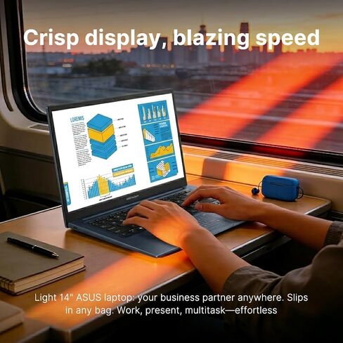 ASUS Vivobook 14 Laptop, Intel 10-Core 5 120U(Up to 5GHz), 16GB RAM 1TB SSD, 14" FHD IPS Win 11 WiFi 6 Bluetooth Laptops-Computer for Business College Students w/GM Accessory in Kuwait
