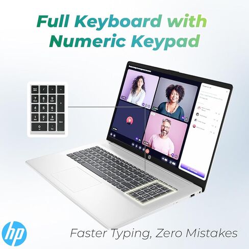 كمبيوتر محمول HP Ultrabook مقاس 17.3 بوصة بدقة FHD • AMD Ryzen 5 7430U (Beat i7) • ذاكرة وصول عشوائي (RAM) سعة 8 جيجابايت • محرك أقراص SSD سعة 256 جيجابايت • إصدار 2026 • Copilot AI • Wi-Fi 6 • Windows 11 • Office 365 • شاشة كبيرة للمنزل • المكتب والدراسة in Kuwait