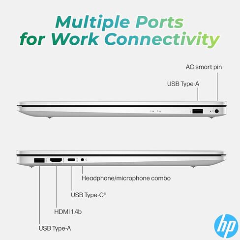 كمبيوتر محمول HP Ultrabook مقاس 17.3 بوصة بدقة FHD • AMD Ryzen 5 7430U (Beat i7) • ذاكرة وصول عشوائي (RAM) سعة 8 جيجابايت • محرك أقراص SSD سعة 256 جيجابايت • إصدار 2026 • Copilot AI • Wi-Fi 6 • Windows 11 • Office 365 • شاشة كبيرة للمنزل • المكتب والدراسة in Kuwait