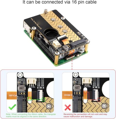 محول PCIe إلى M.2، بطاقة توسيع عالية السرعة بسرعة 8 جيجابت في الثانية، دعم NVMe SSD متعدد الأحجام، مؤشر حالة LED، لمشاريع SBC DIY in Kuwait