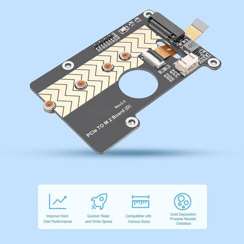 محول PCIe إلى M.2، بطاقة توسيع عالية السرعة بسرعة 8 جيجابت في الثانية، دعم NVMe SSD متعدد الأحجام، مؤشر حالة LED، لمشاريع SBC DIY in Kuwait
