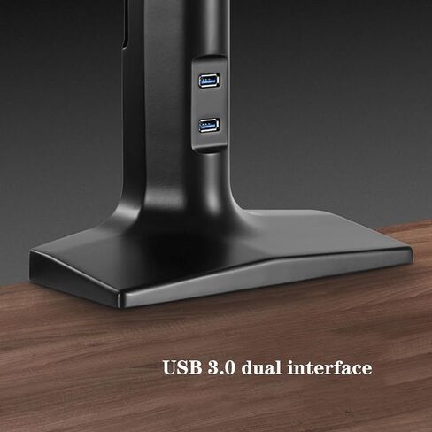 Monitor Arm Single Monitor Stand Arm Gas Spring Monitor Desk Mount Stand with Dual USB Ports Heavy Monitor Mount for 17"-49" Screen, Hold Up to 39.6lbs Monitor Mount Arm in Kuwait