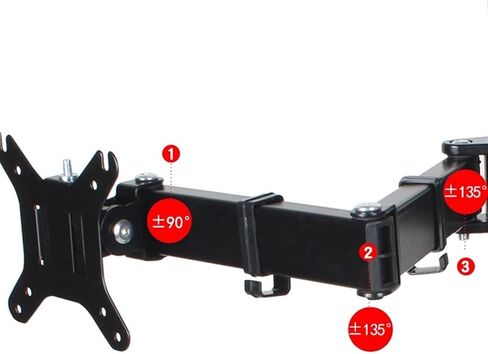 Monitor Arm Dual Monitor Desk Mount, Fully Adjustable Dual Monitor Arm for 2 Monitors, Heavy Duty Steel Dual Monitor Stand Fits 10-32" Monitors Within 17.6 lbs per Arm Monitor Mount Arm in Kuwait