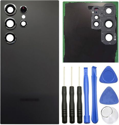 ubrokeifixit Galaxy S24 Ultra S928U S928U1 S928W 6.8 بوصة بديل غطاء الباب الخلفي الزجاجي لهاتف Samsung Galaxy S24 Ultra SM-S928 6.8 بوصة 2024، مع شريط مقطوع مسبقًا (S24 Ultra البنفسجي) in Kuwait