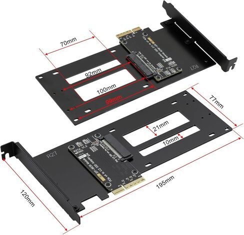 بطاقة محول PCIe 4.0 x4 إلى U.2 NVMe SSD، محول مضيف PCIe 3.0/4.0 لمحركات أقراص SSD مقاس 2.5 بوصة U.2 SFF-8639، نظام تشغيل مستقل، لا يتطلب برامج تشغيل، حامل كامل الارتفاع متضمن in Kuwait