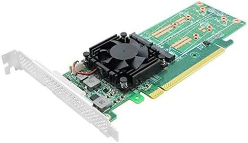 3.0 X16 إلى 4X M.2 NVMe SSD محول محول يدعم 2280 SSD لا حاجة لتقسيم اللوحة الأم in Kuwait
