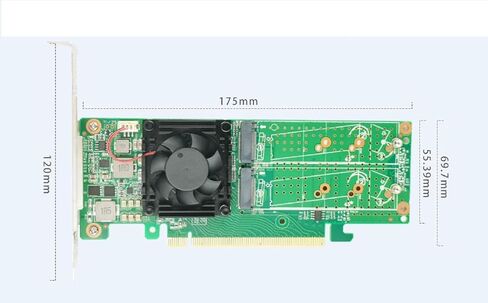 3.0 X16 إلى 4X M.2 NVMe SSD محول محول يدعم 2280 SSD لا حاجة لتقسيم اللوحة الأم in Kuwait