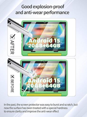 Screen Protector for Gleeso Android 15 10.1-inch Tablet, Anti-Scratch 9H Hardness Touch Sensitive 2.5D Rounded Edges Bubble Free Easy to Install,2 Pack. in Kuwait