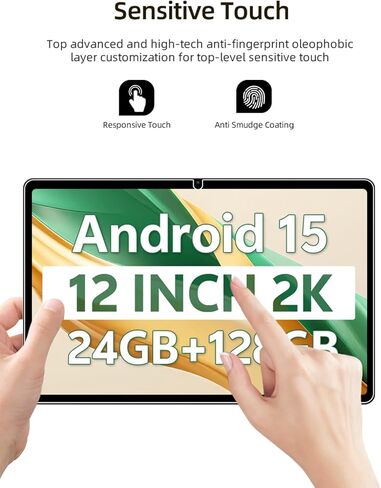Screen Protector for SVITOO P12 Android 15 Tablet 12 Inch, HD Scratch Resistant Tempered Glass Film for SVITOO P12 Drop Protection,Touch Sensitive,Anti-Fingerprint,1 pack. in Kuwait