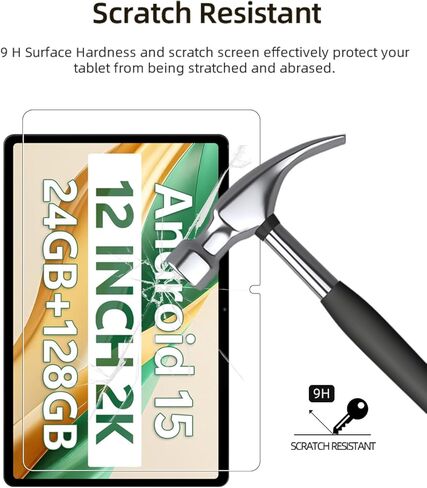 Screen Protector for SVITOO P12 Android 15 Tablet 12 Inch, HD Scratch Resistant Tempered Glass Film for SVITOO P12 Drop Protection,Touch Sensitive,Anti-Fingerprint,1 pack. in Kuwait