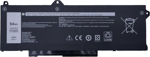 GRT01 Replacement Laptop Battery Compatible with Dell Latitude 14 5421 5431 15 5521 5531 Precision 3470 3561 3571 Alienware m17 R5 AMD Series 0R05P0 R05P0 00P3TJ 0P3TJ - 15.2V 64Wh in Kuwait