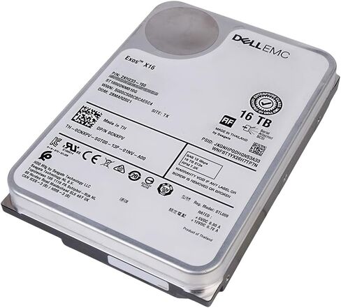 محرك الأقراص الصلبة Seagate Dell Exos X16 ST16000NM010G سعة 16 تيرابايت 7200 دورة في الدقيقة SAS 12 جيجابايت/ثانية 512e 3.5 بوصة (متجدد) in Kuwait