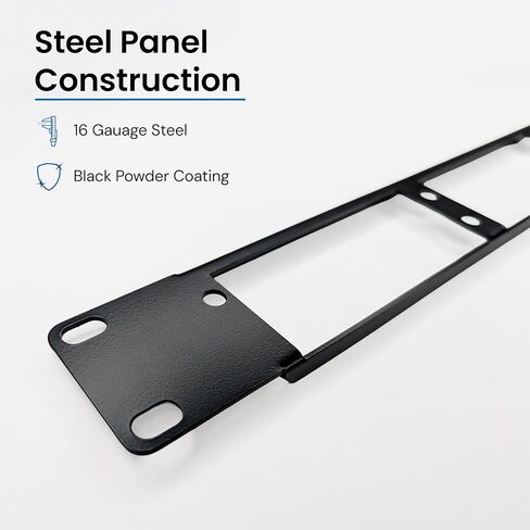 ICC 1 RMS Fiber Optic Blank Patch Panel, 4 Slot Staggered Push-Pin Design Adapter Panels & MPO Cassettes, 19" Rack Mount, Black, ICFORPP1RH in Kuwait