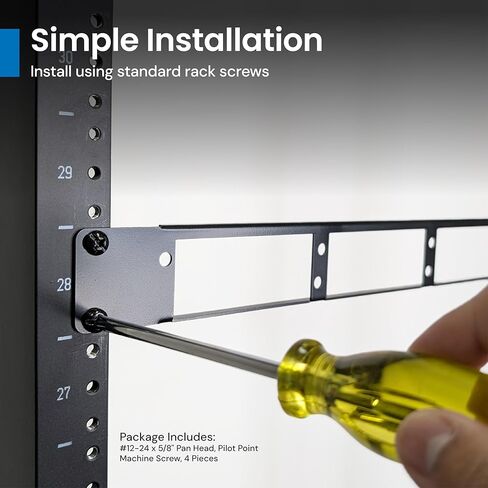 ICC 1 RMS Fiber Optic Blank Patch Panel, 4 Slot Staggered Push-Pin Design Adapter Panels & MPO Cassettes, 19" Rack Mount, Black, ICFORPP1RH in Kuwait