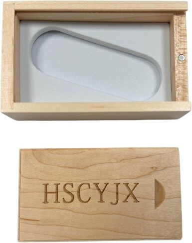 صندوق تخزين USB خشبي من HSCYJX - حافظة بغطاء منزلق من الخشب الطبيعي لمحركات أقراص فلاش USB، حامل حماية محمول لأجهزة تخزين البيانات (USB غير متضمن) in Kuwait