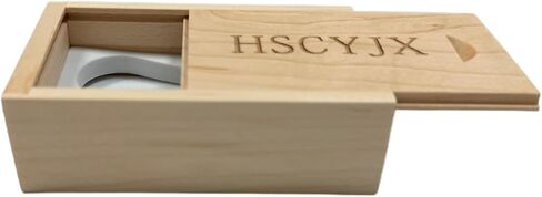 صندوق تخزين USB خشبي من HSCYJX - حافظة بغطاء منزلق من الخشب الطبيعي لمحركات أقراص فلاش USB، حامل حماية محمول لأجهزة تخزين البيانات (USB غير متضمن) in Kuwait