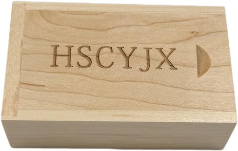 صندوق تخزين USB خشبي من HSCYJX - حافظة بغطاء منزلق من الخشب الطبيعي لمحركات أقراص فلاش USB، حامل حماية محمول لأجهزة تخزين البيانات (USB غير متضمن) in Kuwait