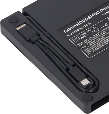 حاوية محرك الأقراص الضوئية الخارجية USB 3.0، النوع C والنوع A بسرعة 5 جيجابت في الثانية، لمحركات الكمبيوتر المحمول CDDVDBD مقاس 9 مم، التوصيل والتشغيل لنظام التشغيل in Kuwait
