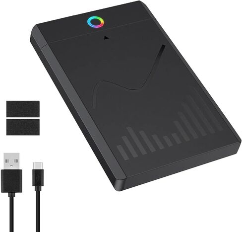 غطاء منزلق SATA SSD HDD مقاس 2.5 بوصة مع واجهة USB 3.1 Type-C بسرعة 5 جيجابت في الثانية، تصميم ضوء RGB لأجهزة الكمبيوتر المحمولة في الولايات المتحدة in Kuwait