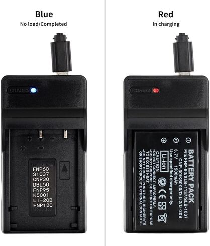 شاحن USB Norifon NP-60 لـ Fujifilm FinePix 50i، 601، F401، F401 Zoom، F410، F410 Zoom، F601، F601 Zoom، M603، M603 Zoom Camera والمزيد in Kuwait